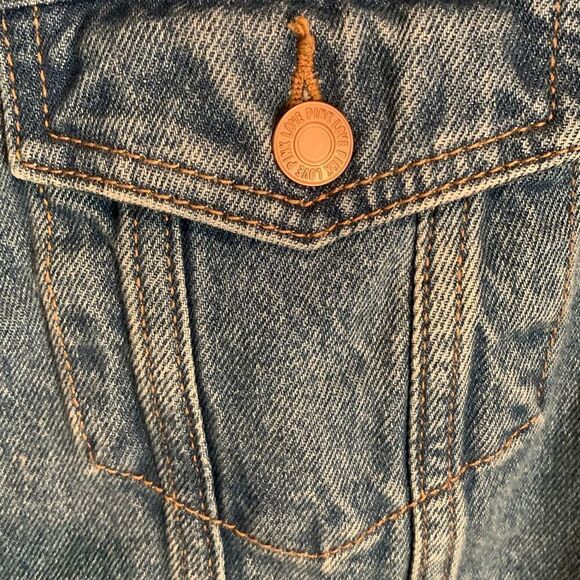 PINK by Victorias Secret Crop Jean Jacket - Picture 4 of 5